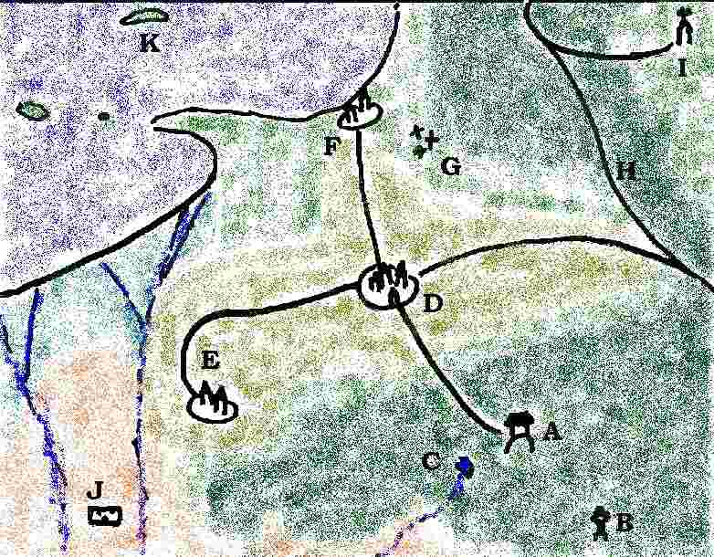 A Map of the Area Surrounding the Town of Neath